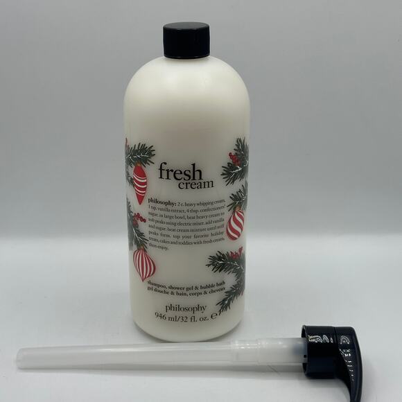 PHILOSOPHY Fresh Cream Shampoo, Shower Gel, Bubble Bath 32oz NEW - Picture 2 of 3